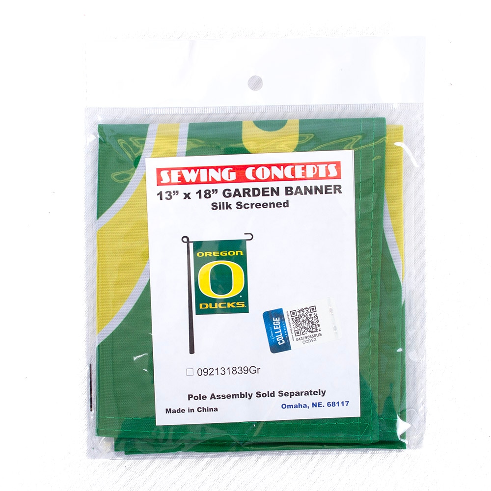 Classic Oregon O, Sewing Concepts, Green, Flags & Banners, Home & Auto, 13"x18", Oregon Ducks design, 943942